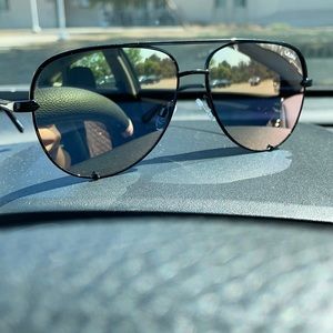 Quay mirrored sunglasses blue green tint